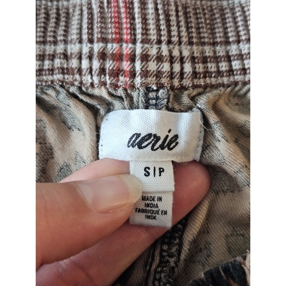 Aerie Leopard Animal Print Pajama Joggers Comfy Cotton Blend Pants S - Picture 5 of 16